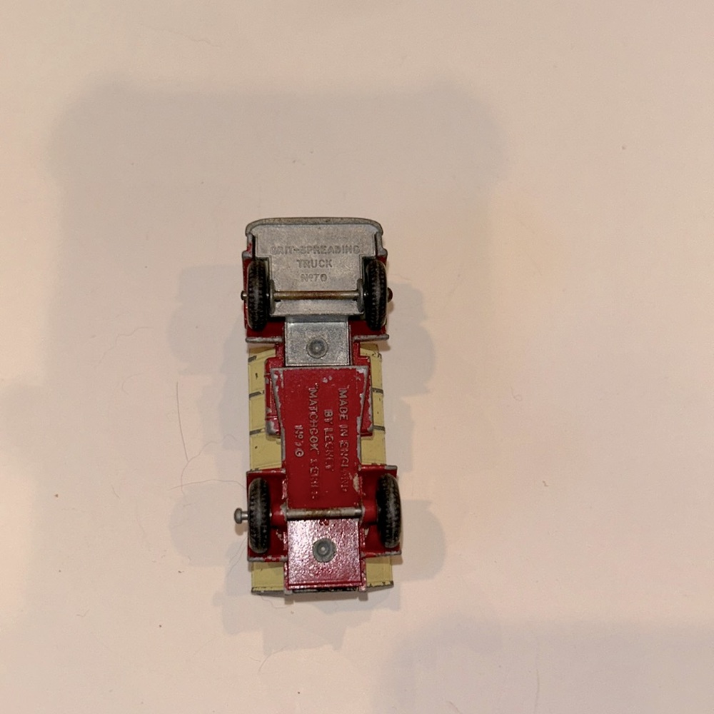 Matchbox 1966 Lesney Ford Grit Spreader #70 Red Yellow England - Picture 6 of 6